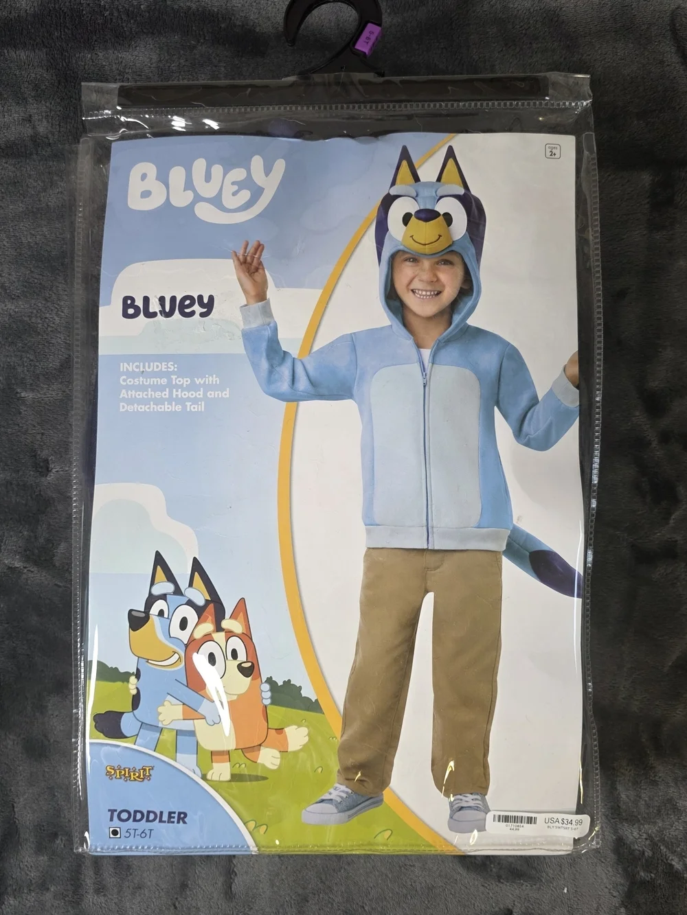 Bluey Toddler Costume Top - Light Blue Bluey Hoodie